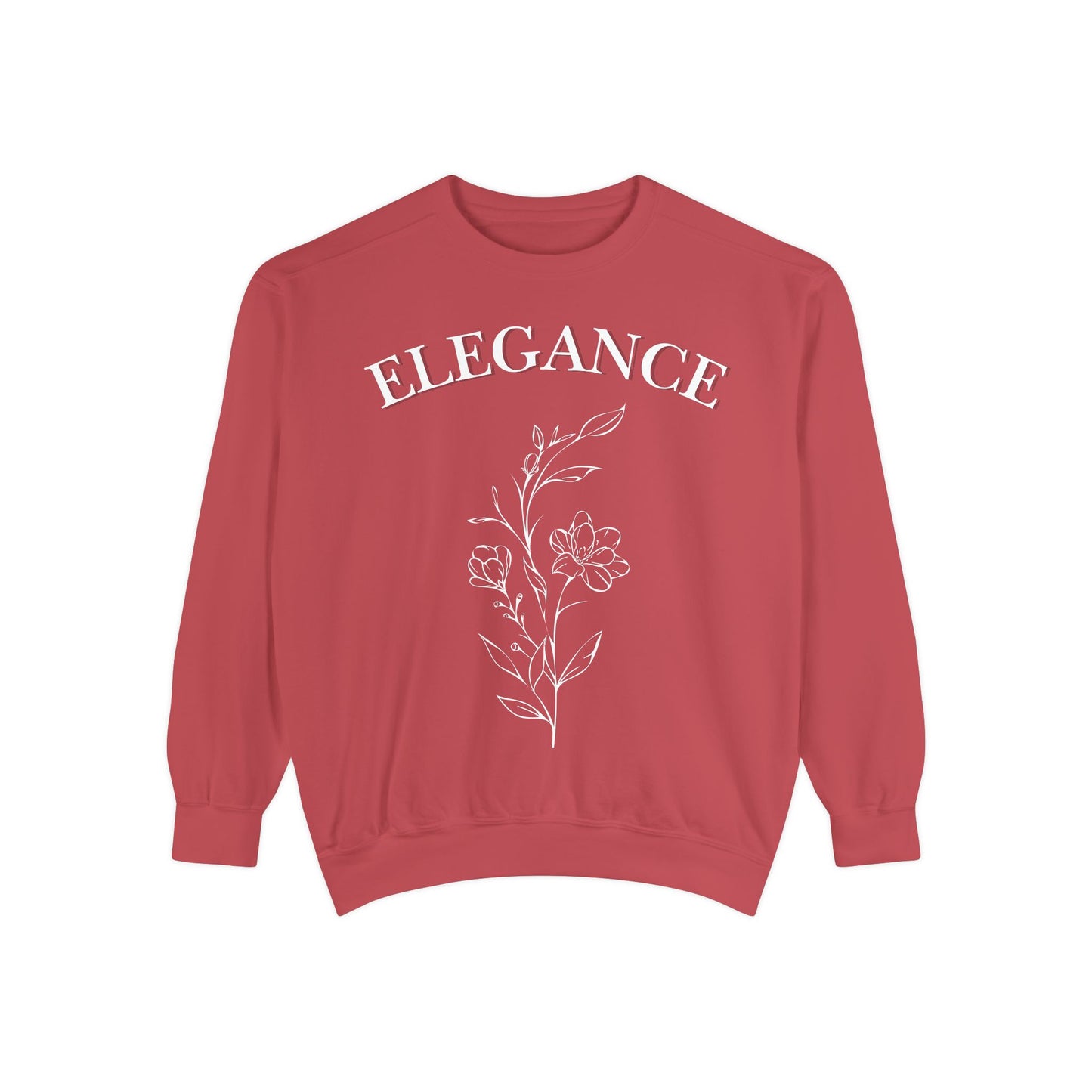 Elegant Floral Sweatshirt, Cozy Sweatshirt, Casual Wear, Layering Top, Gift for Her, Relaxed Style