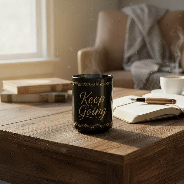 Rise & Inspire: Matte Black Mug